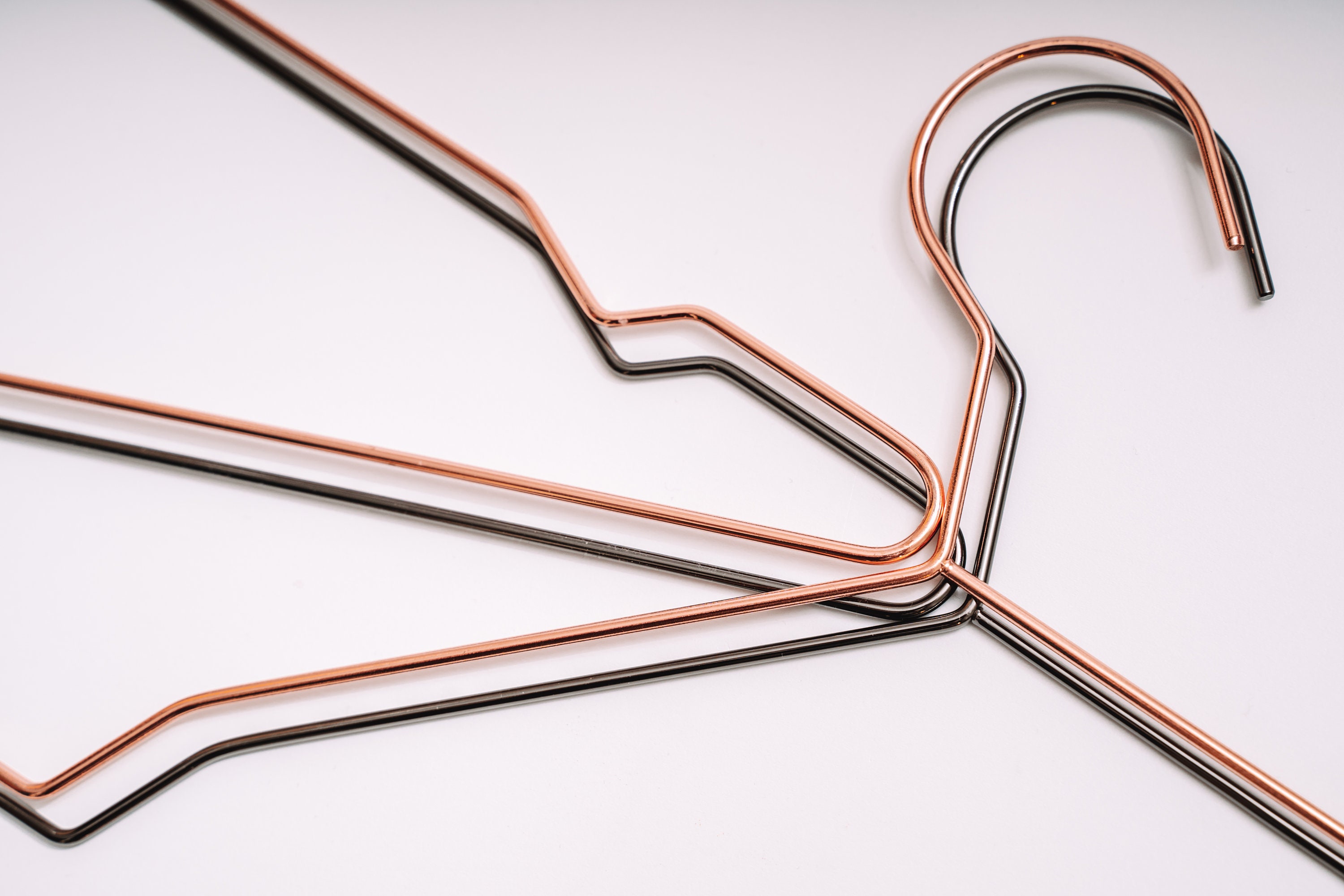 Set of 5 Copper Clothes Hangers Copper Wire Hangers Wire Etsy