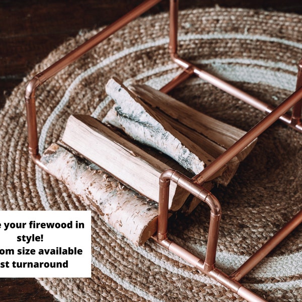 Copper Log Holder Etsy