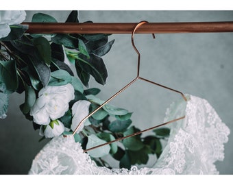 Kleiderbügel für Hochzeitskleid | Brautjungfer Kleiderbügel | Kleiderbügel | Kupferdraht Kleiderbügel | Hochzeits Kleiderbügel
