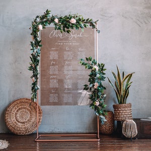 Copper Wedding Sign Stands and Easels reception Welcome Sign, Seating  Chart, Menus, Floral Arches, Backdrops Multiple Finishes Available 