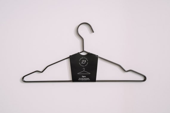 Wire Coat Hangers Set of 5/10/20 Black Clothes Hangers Metal Wire