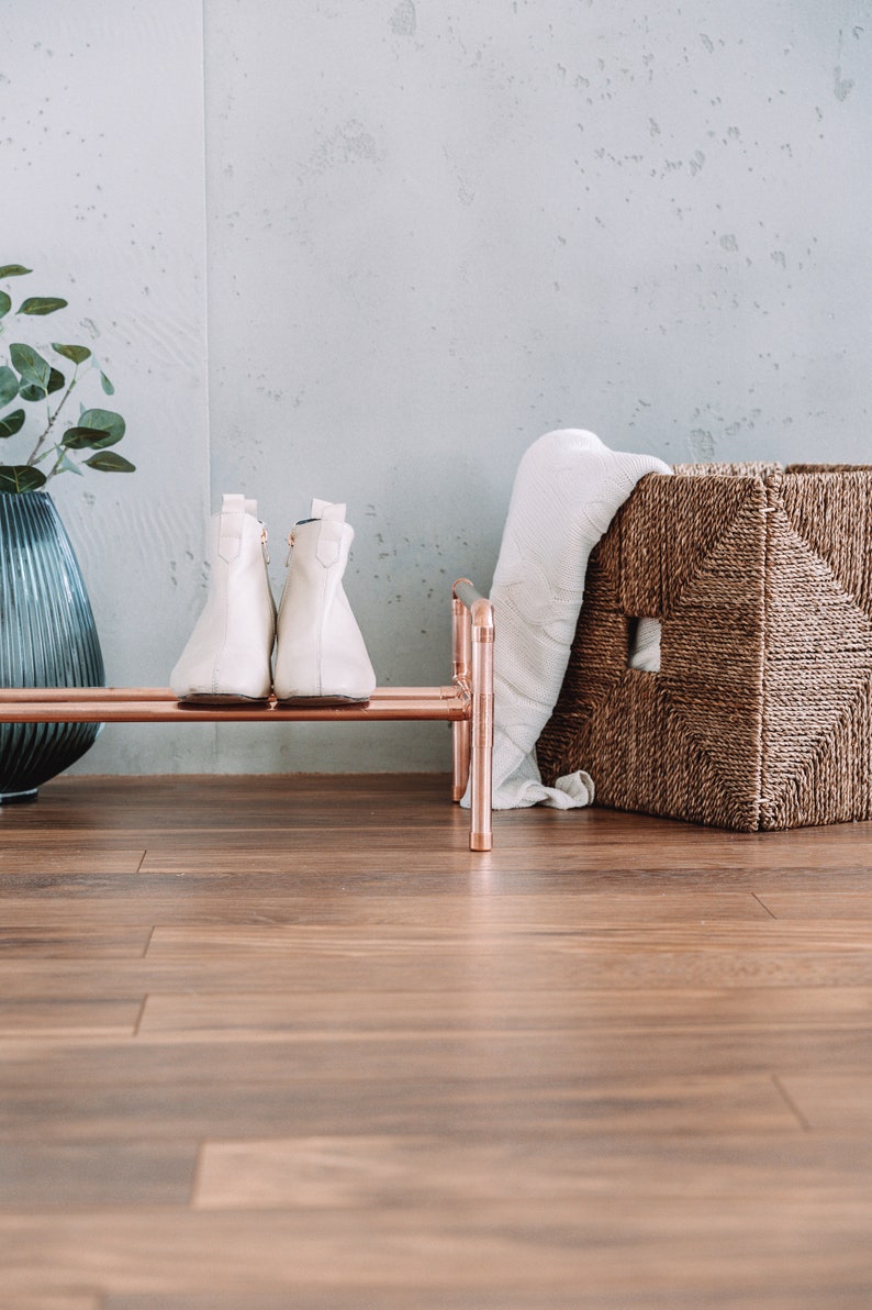 Rose Gold Copper Shoe Rack / Copper Pipe Shoe Rack / Handmade Etsy