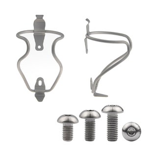 M5x8 10 12 15 ISO7380 Round Head Titanium Bolt + Bottle Cage Ultralight Titanium Alloy MTB Road Bike Bottle Holder kit