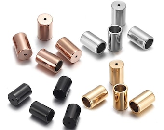 Stainless Steel Tube Beads: 6mm Spacer Beads for Jewelry Making (10 Pcs)