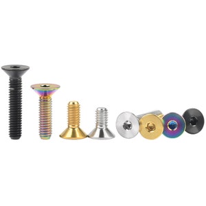 Titanium M4 x 8 10 12 15 20mm Flat Countersunk Bolts Inner Hexagon Screws For Bicycle Bike Ti Fasteners