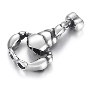 Connecteur en acier inoxydable en forme de scorpion Double trou 5 mm pour bracelet à breloques bricolage résultats fabrication de bijoux pièces fournitures