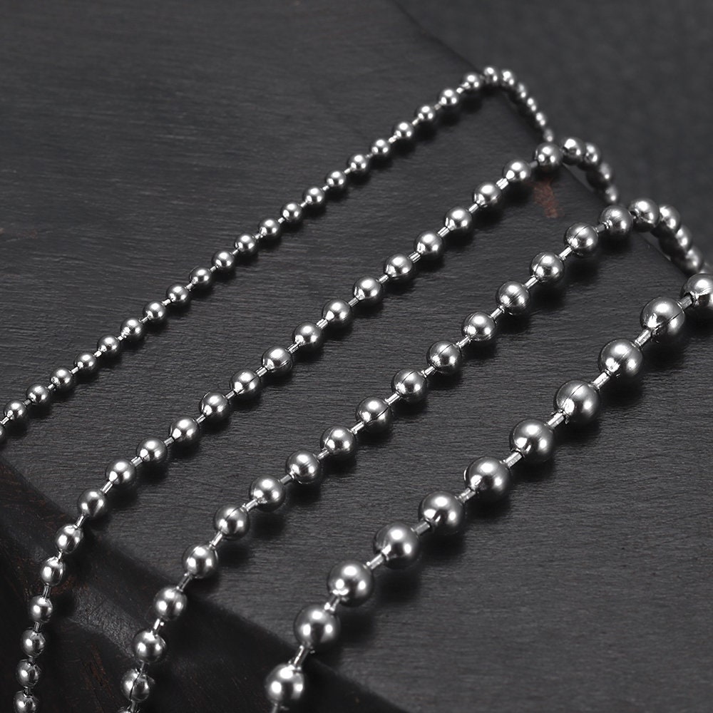 OAKKY Collana Uomo In Acciaio Inox 316L Con Perla Quadrata – 60 Cm, Colore Nero