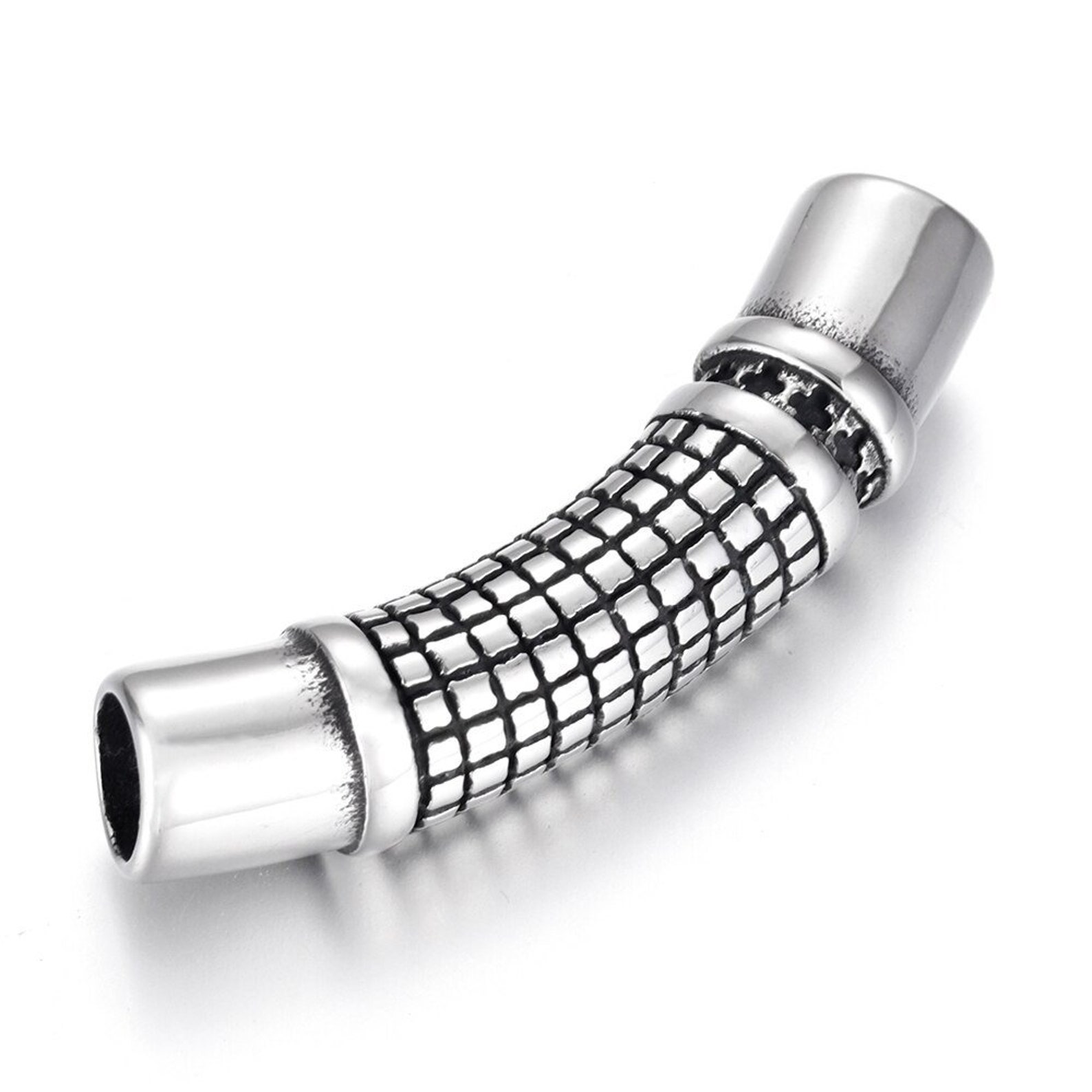 2pcs Stainless Steel Tube Connector Curved Grid Hole 6mm for Etsy