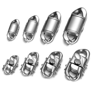Stainless Steel Clasps Connector Hiphop Chain Bracelet and Necklace Flap Buckle Jewelry Making Accessories