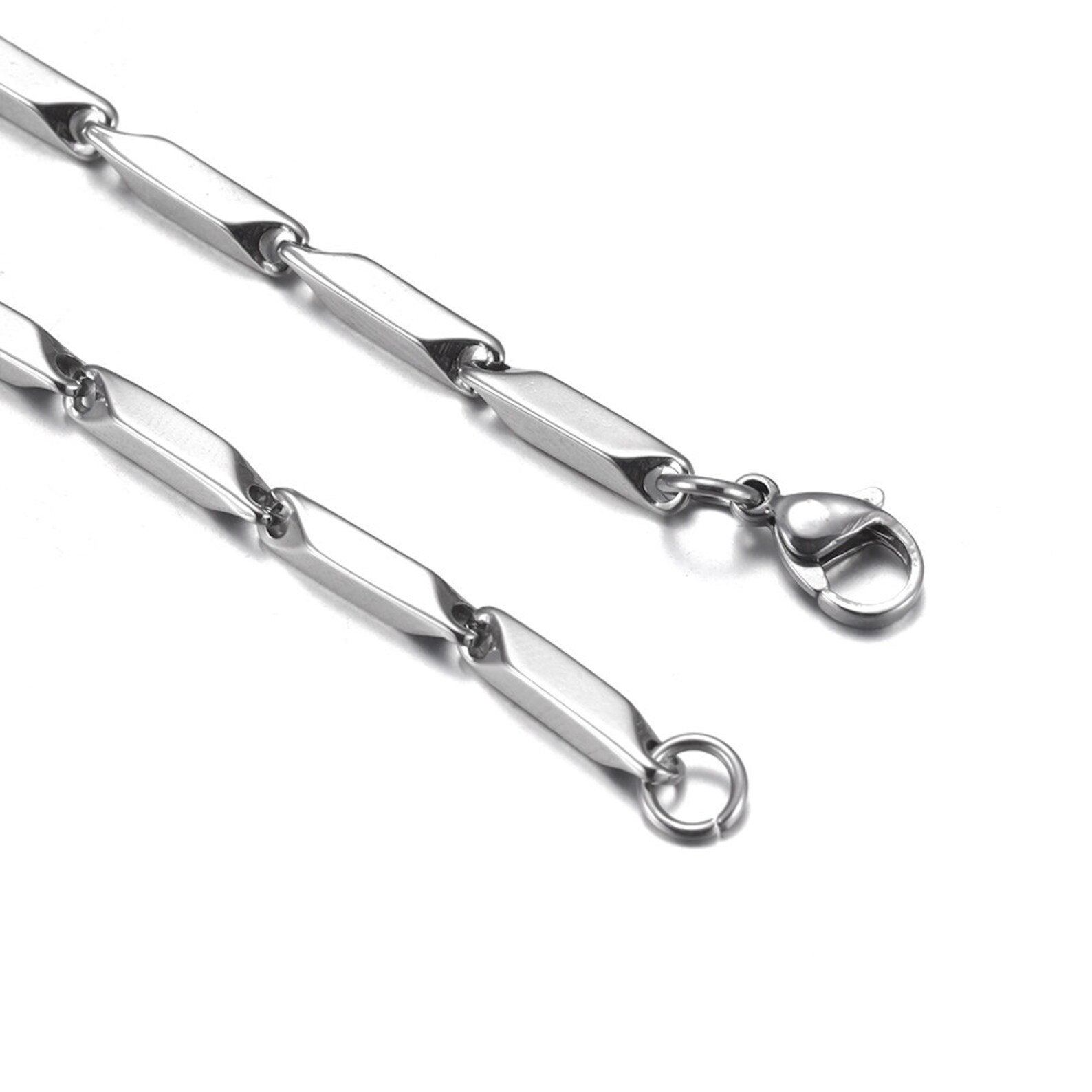 Stainless Steel Finished Chains Necklace 3mm Rhombus Chain Etsy