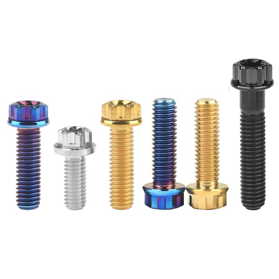 Bullone Titanio Bullone A Rondella Esagonale In Titanio Grade 5 - M8 X 1.25, Lunghezza 25mm, Testa Brugola Vite Esagonale Titanio 25mm