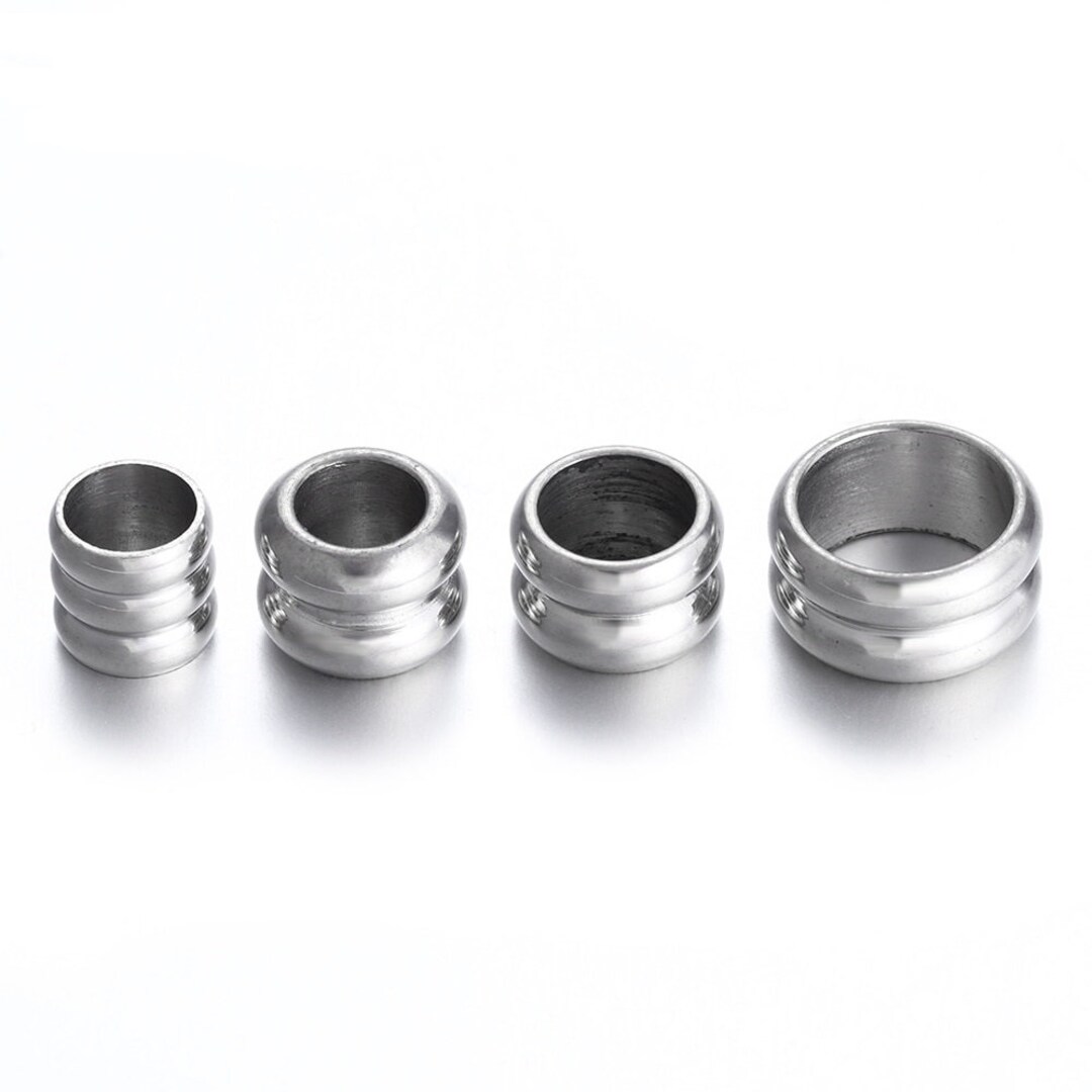 Lot De 10 Perles En Acier Inoxydable 8mm, Trou 3mm - Ton Or, Pour Création De Bijoux DIY