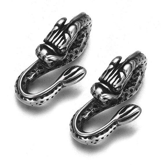 10 Chiusure A Aragosta In Acciaio Per Gioielli Fai Da Te - Argento - Foto 8