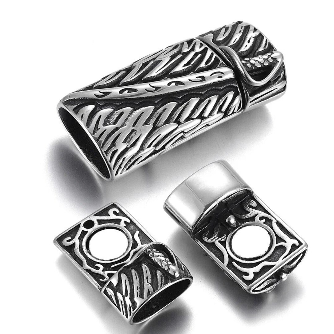 Feather Katana Magnetic Clasp: Titanium Stainless Steel, 12x6.5mm