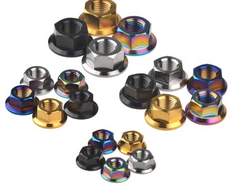 5-delige titanium flensmoeren: M5 M6 M8 M10 M12 M14 M16, motorfiets fiets