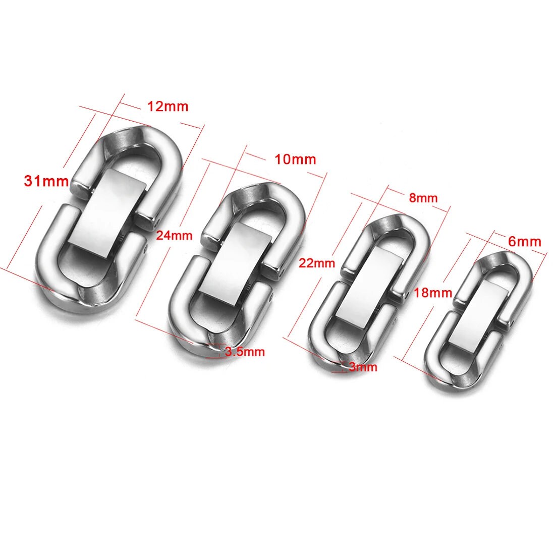 5pcs Stainless Steel Magnetic Clasps for Leather Bracelet , Magnet Clasp  Closure , DIY Accessories for Jewelry Making Findings Supplies 