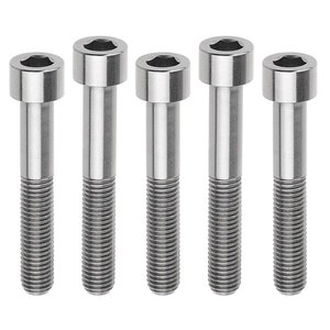 5Pcs Gr5 Titanium Bolts M7x40 43mm Allen Socket Head Screws Bike Seatpost Bolt for Bicycle Fasteners