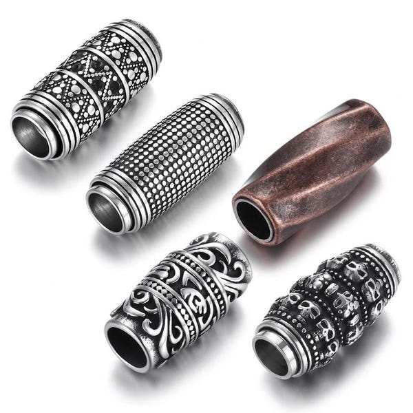 Edelstahl-Magnetverschluss: 8 mm Bohrung, hochglanzpoliert