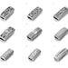 Stainless Steel Punk Three Skull Slider Beads 12*6mm Hole Slide Charms for Men's Leather Bracelet Jewelry Making DIY Accessories