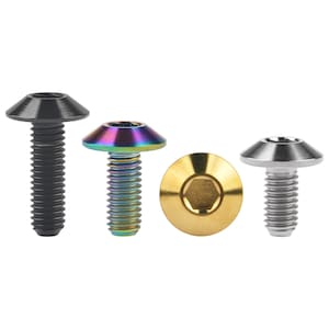 5 pernos de titanio Ti con cabeza hexagonal Allen M6 x 12, 15 y 20 mm para disco de motocicleta, M6.