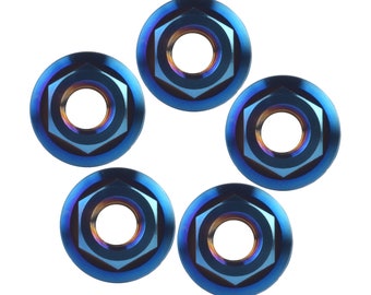 Dado In Titanio M5 M6 M8 M10 M12 M14 M16 Dadi Flangiati Per Bicicletta - Foto 5