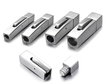 Rvs Bajonetsluiting 3 mm 4 mm 5 mm 6 mm Gat Push Lock DIY Lederen Armband Druksluitingen Sieraden Maken Benodigdheden