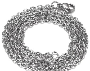 b. tiff Silver Stainless Steel Chain Large Oval Link Necklace with Lobster Clasp 16 18 20 - MAKUstudio Raku Jewelry, Supplies, and Decor b. tiff Silver Stainless Steel Chain Large Oval Link Necklace with Lobster Clasp 16 18 20 - MAKUstudio Raku Jewelry, Supplies, and Decor