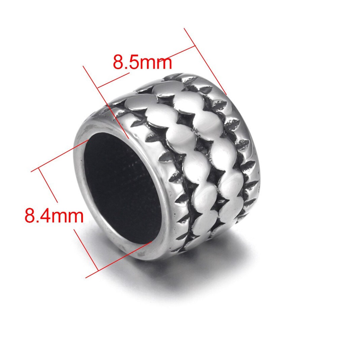 4pcs Stainless Steel Paracord Beads Fit 8mm Large Hole Sliders Etsy