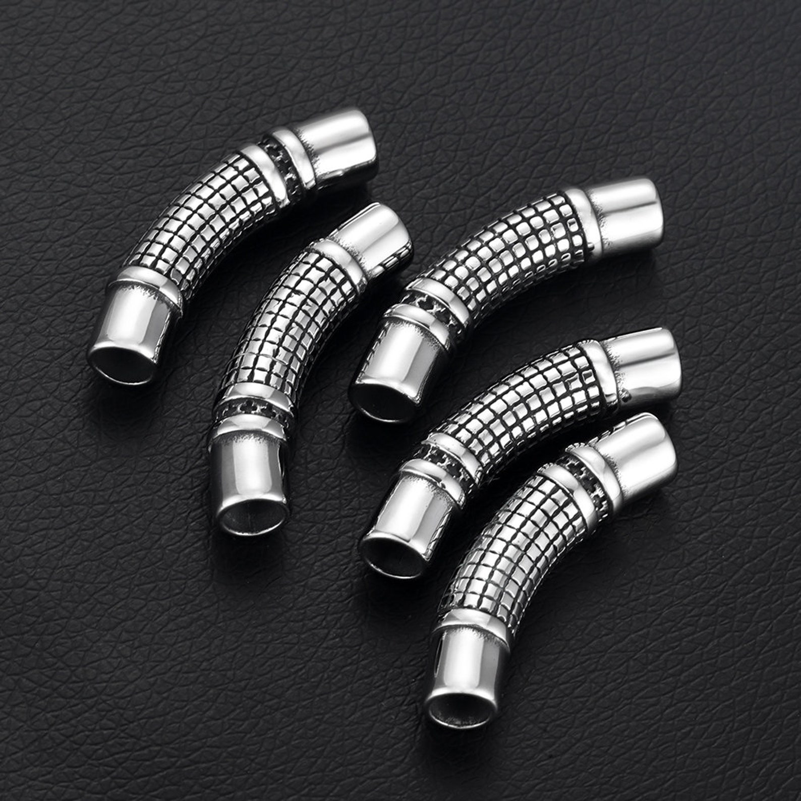 2pcs Stainless Steel Tube Connector Curved Grid Hole 6mm for Etsy