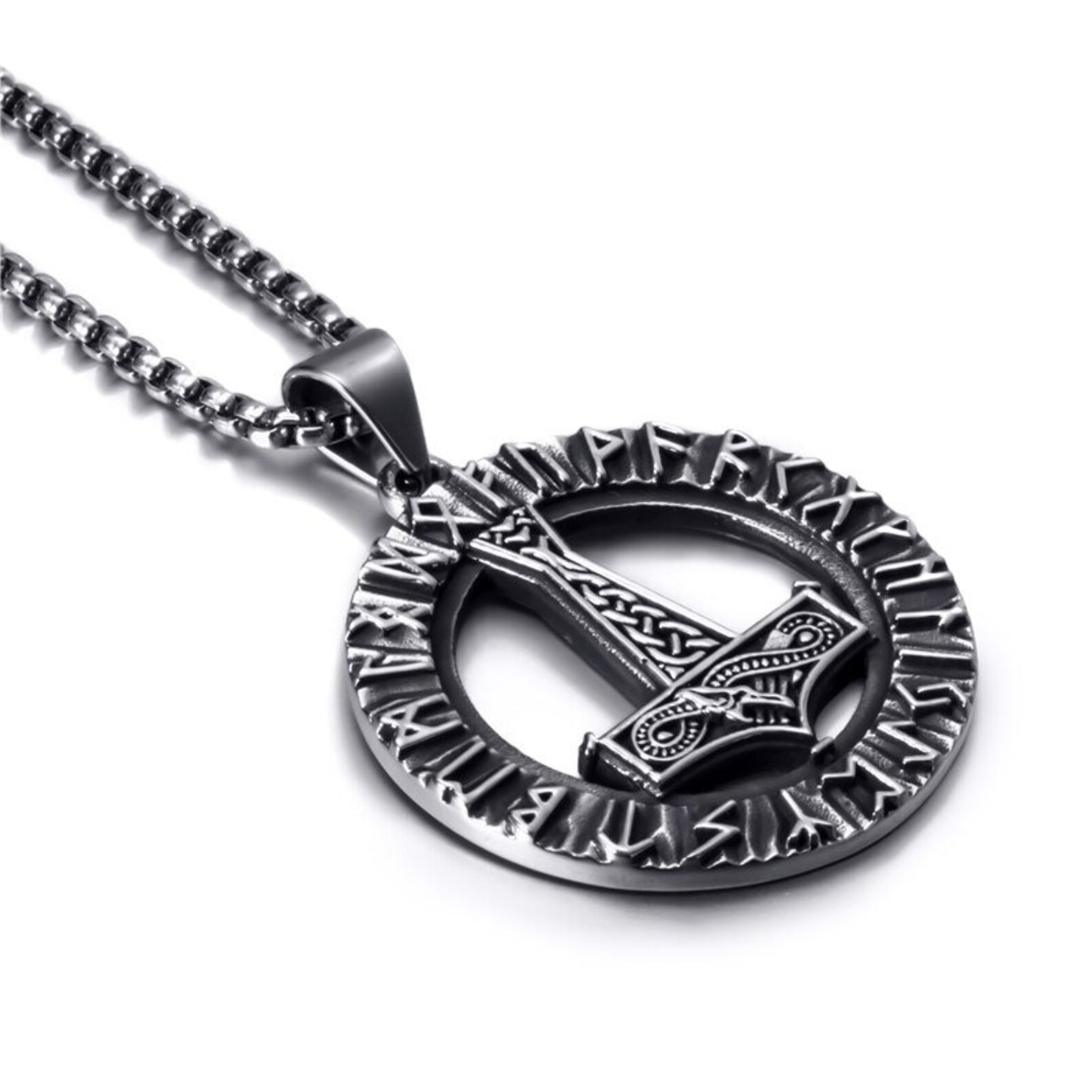24k Gold-plated Viking mjolnir Thor Hammer Pendant