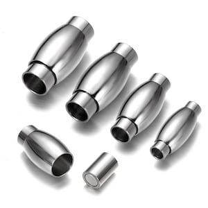Stainless Steel Magnetic Clasp 3/4/5/6mm Leather Cord Clasps Magnet Buckle DIY Bracelet Jewelry Making Metal Accessories