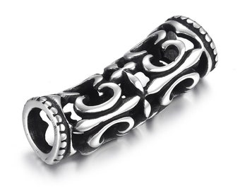 Stainless Steel Tube Bead: 7mm Hole, DIY Bracelet Jewelry