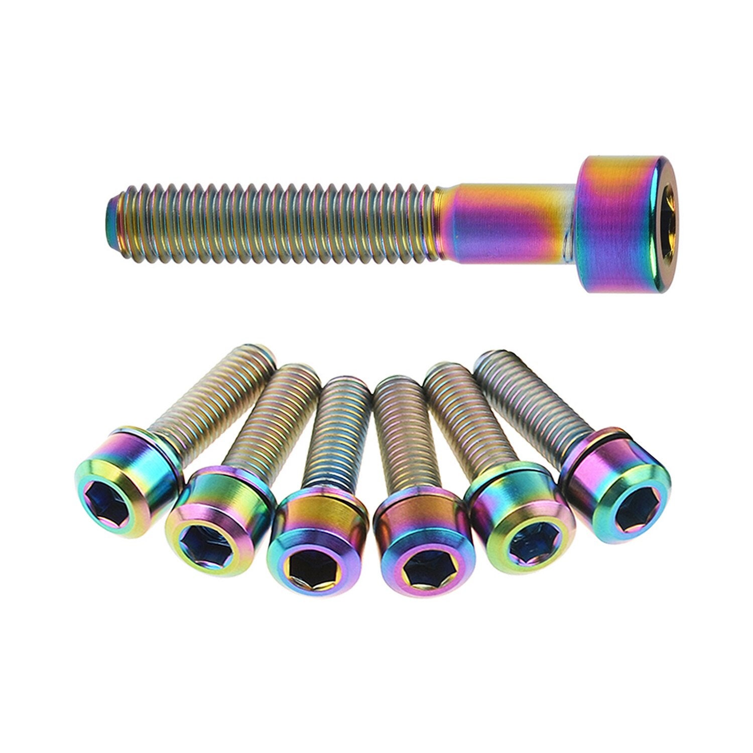 Bulloni Titanio Per Manubrio Bici - M5 X 20mm, Testa Cónica, Con Rondelle, Leggeri E Resistanti, Confezione Da 6 - Foto 5