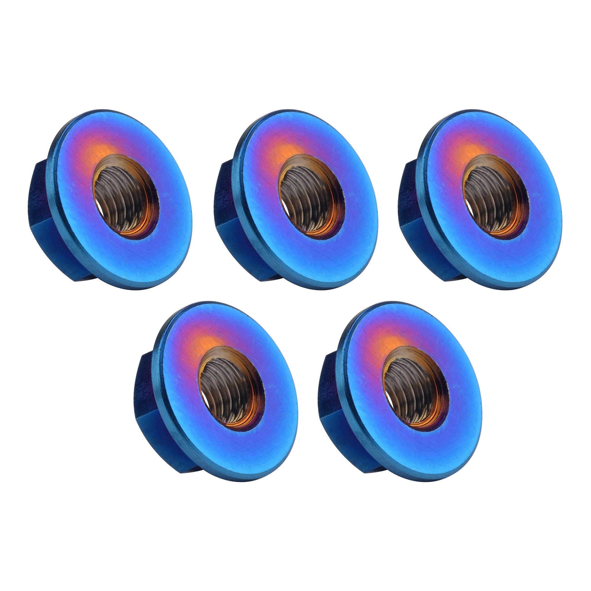 Dadi Flangia In Titanio Grado 5, Misure M5 M6 M8 M10 M12, A 12 Bordi, Per Moto, Nuovi