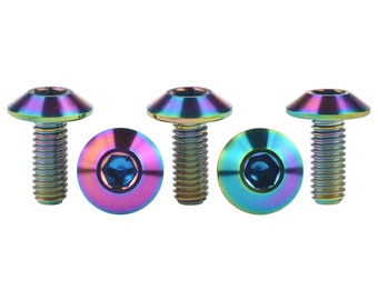 Bullone Testa Motore In Titanio Fast Turn Fittings - M6 X 1,00 X 5 Mm (Nuovo)