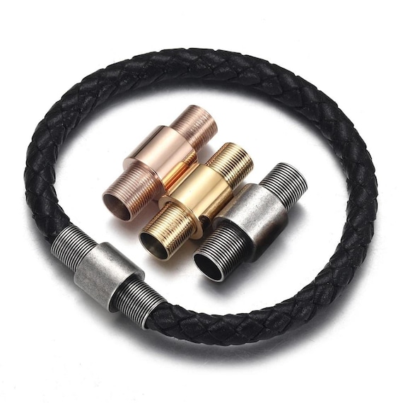 BZUEPRS 30 PCS Magnetic Clasps For Jewelry, Leather Cord End Caps Magnetic Locking Clasps And Closures, Jewelry Making Supplies For Leather Bracelet, Kumihimo (4 MM / 0.16 In - Foto 7