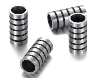 Stainless Steel Tube Beads: 7.6mm Hole, DIY Jewelry