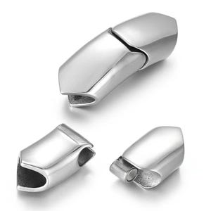 Stainless Steel Magnetic Clasp Hole 11*5mm Leather Cord Clasps Bracelet Magnet Buckle DIY Jewelry Making Parts Supplies