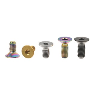 5pcs Titanium Bolts M3x 6 8 10 15mm Countersunk Allen Head Hexagon Socket Titanium Screws Fastener