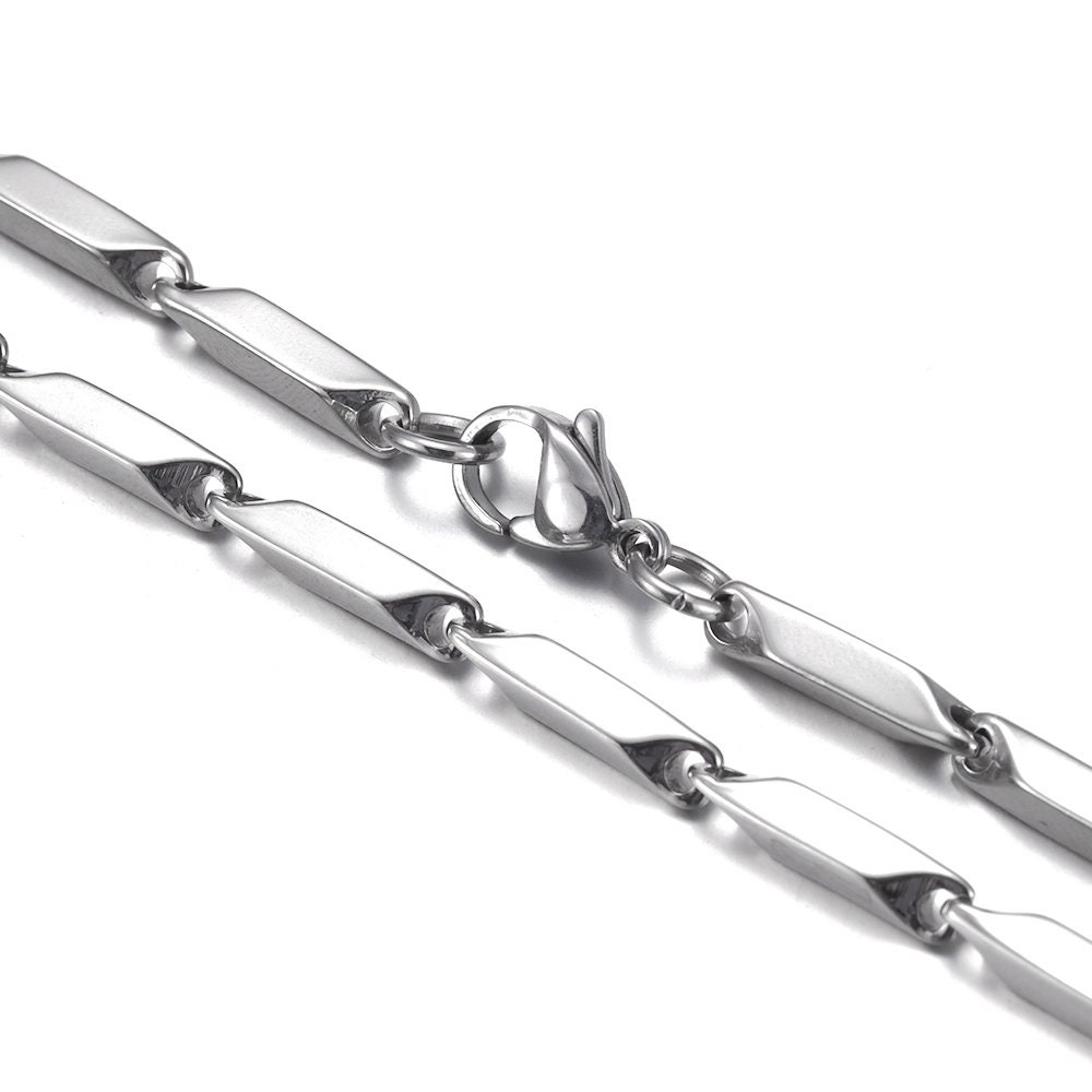 Stainless Steel Finished Chains Necklace 3mm Rhombus Chain Etsy