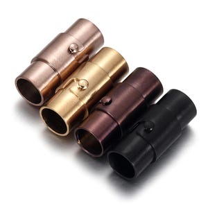 Matte Stainless Steel 2-10mm Hole Magnetic Clasp for Leather Cord with Safe Lock DIY Bracelet Jewelry Making Accessories