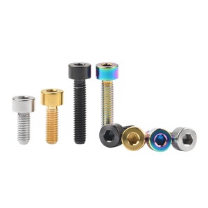 Tornillos hexagonales de titanio para bicicleta con cabeza hexagonal DIN912 M4x10 12 15 20 mm