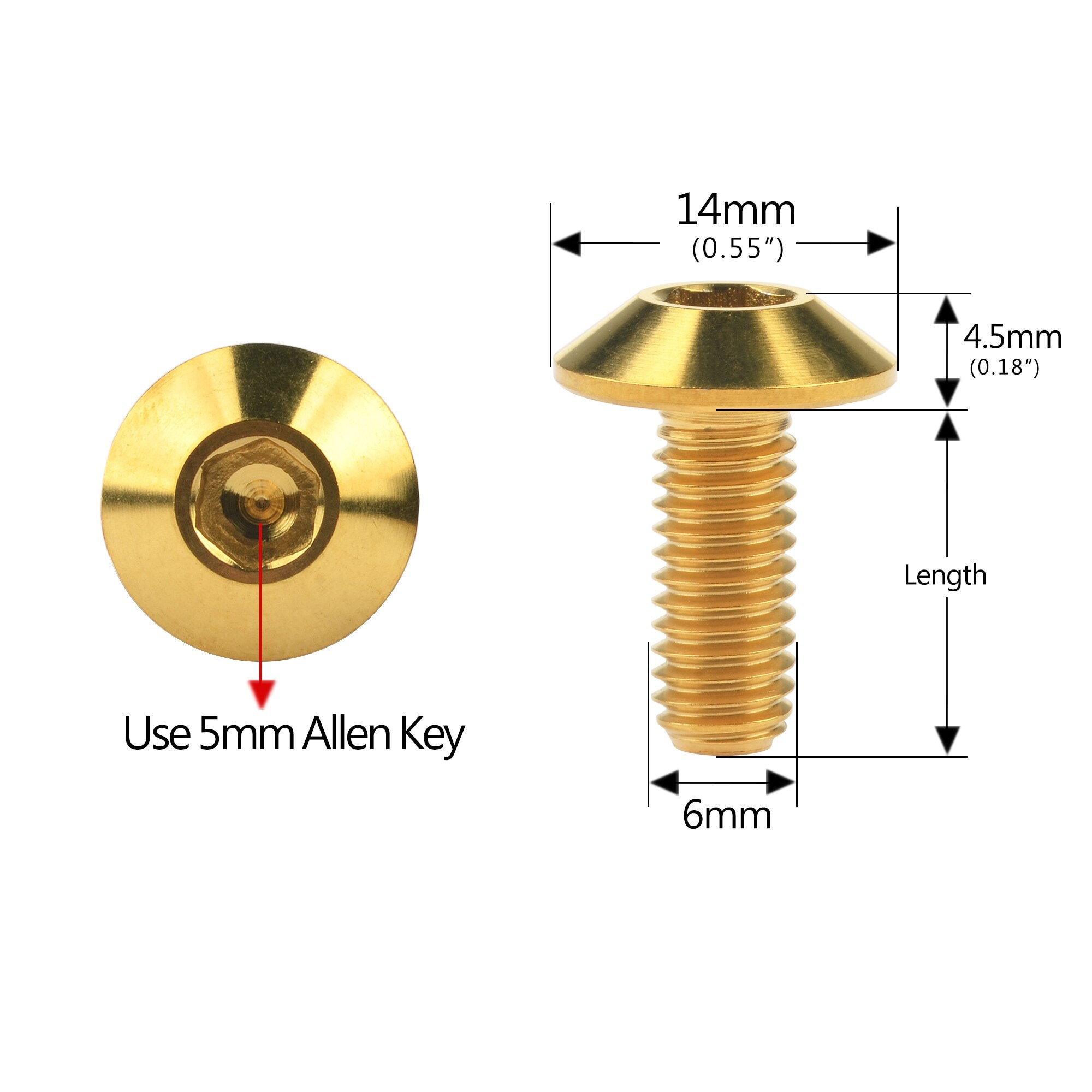 Messing Innensechskant Knopfkopfschrauben M3-M10 | Sechskantbolzen Sortiment 6-50mm