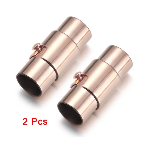 2pcs Stainless Steel Magnetic Clasp Hole 8*3mm 10*3mm 12*3mm 15
