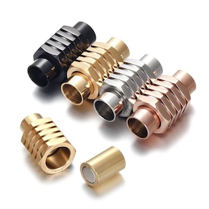 Stainless Steel Magnetic Clasp 3mm 4mm 5mm 6mm 8mm Lace Buckle Leather Cord Clasps for Bracelet Jewelry Making Accessories