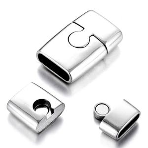 Stainless Steel Magnetic Clasps 10*3mm Hole Leather Cord Connector Clasps Magnet DIY Bracelet Making Jewelry Findings