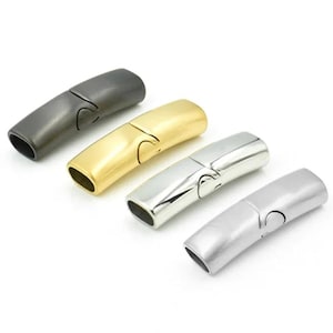 Stainless Steel Magnetic Clasp 7x4mm Hole Size Closure for DIY Leather Bracelet Clasps Jewelry Making Accessories