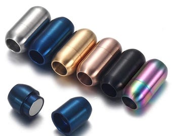 Matte Stainless Steel Magnetic Clasps: DIY Jewelry Making, 3mm-8mm