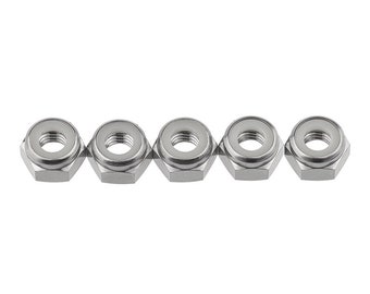 5pcs Titanium Hex Lock Nuts: M4 M5 M6 M8