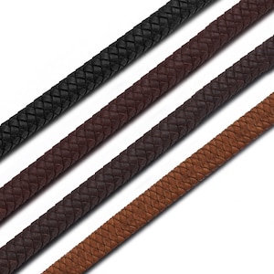 Braided Genuine Leather Cord: 10x5mm Bracelet Jewelry DIY